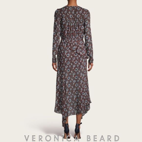 VERONICA BEARD **NWT** Sazan Floral Silk Dressing Clay Multi - Picture 2 of 10